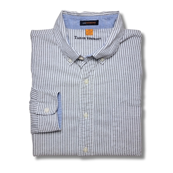 Tailor Vintage Other - Tailor Vintage Luxe Performance Oxford Stripe Shirt XXL